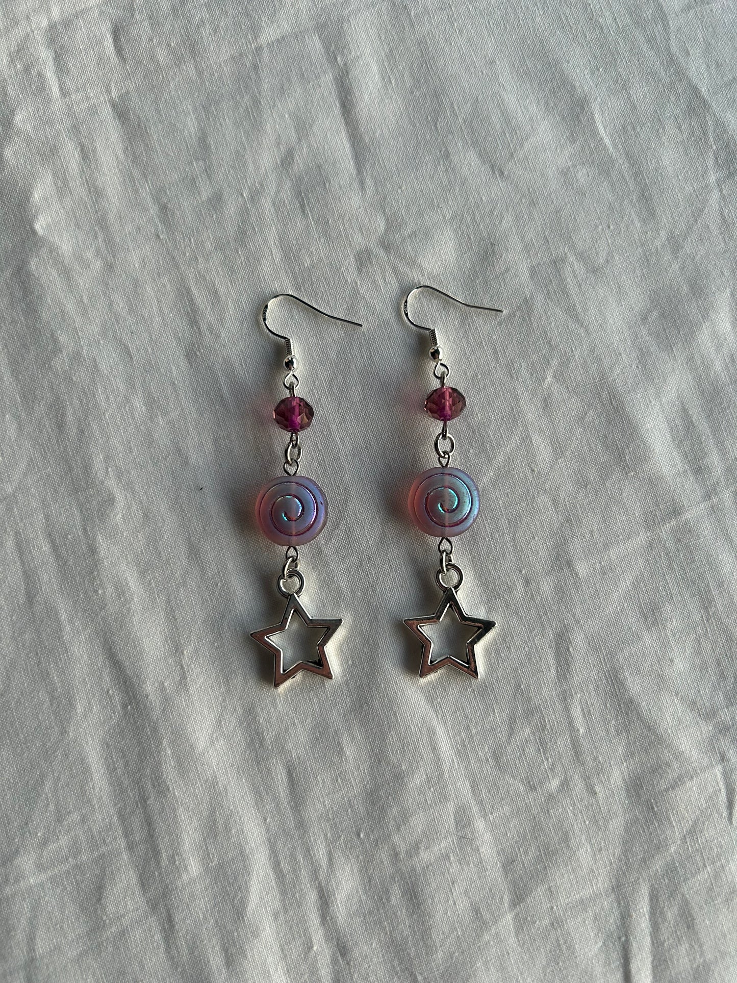 spiral star earrings