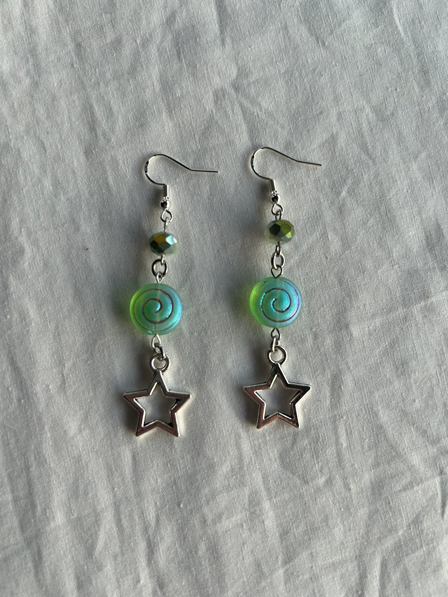 spiral star earrings