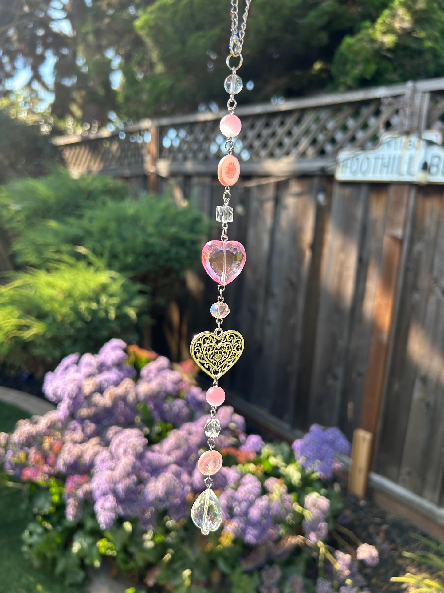 pink heart suncatcher