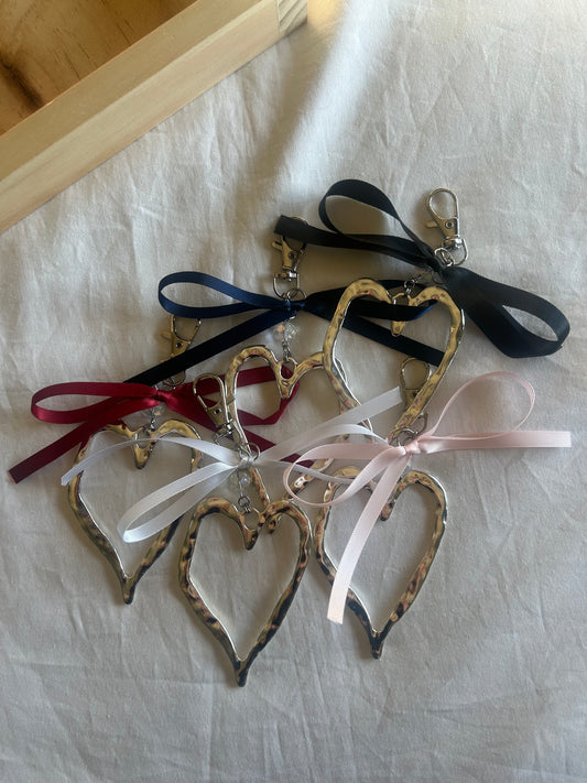 heart/bow keychains