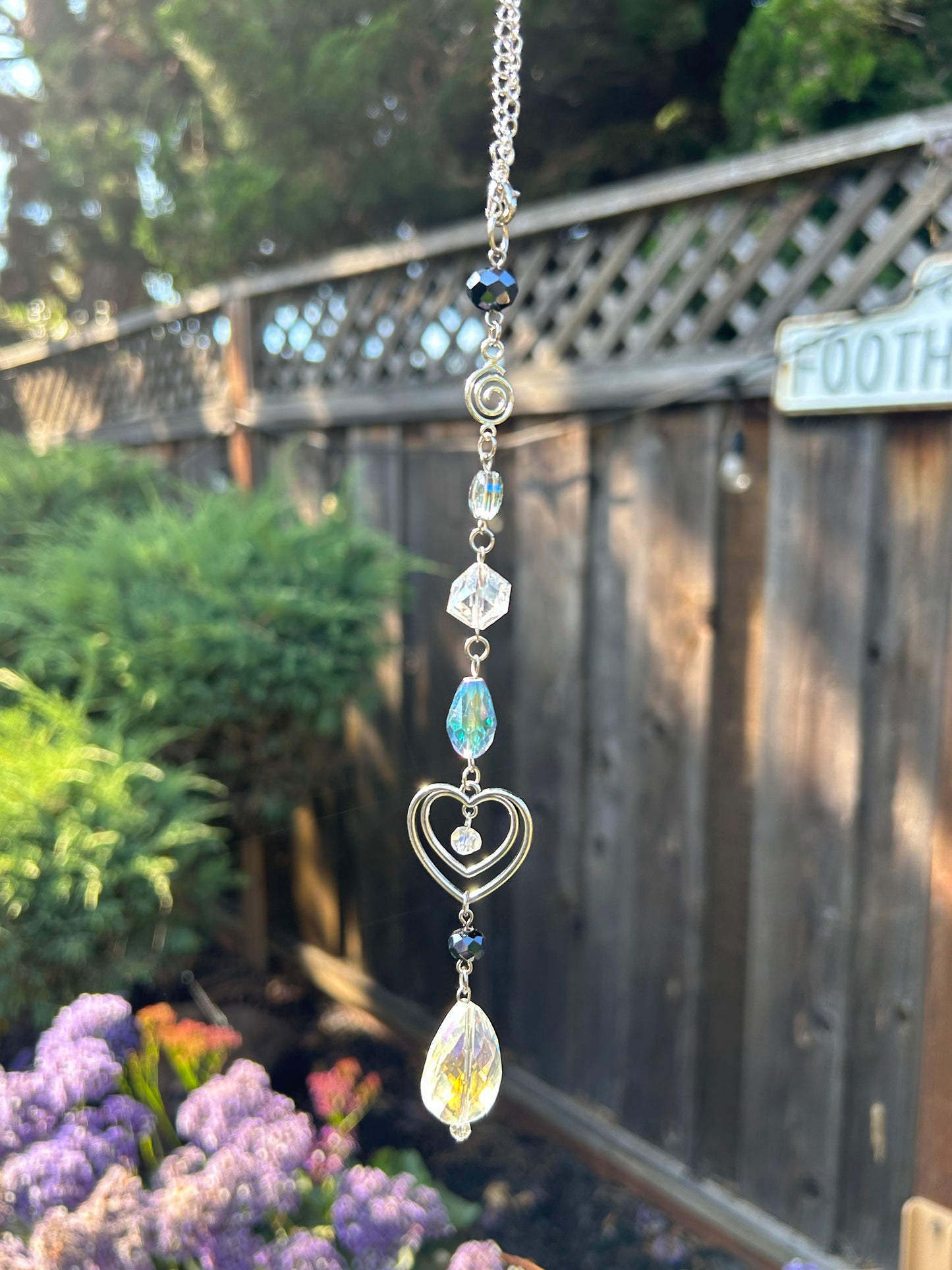 blue heart suncatcher