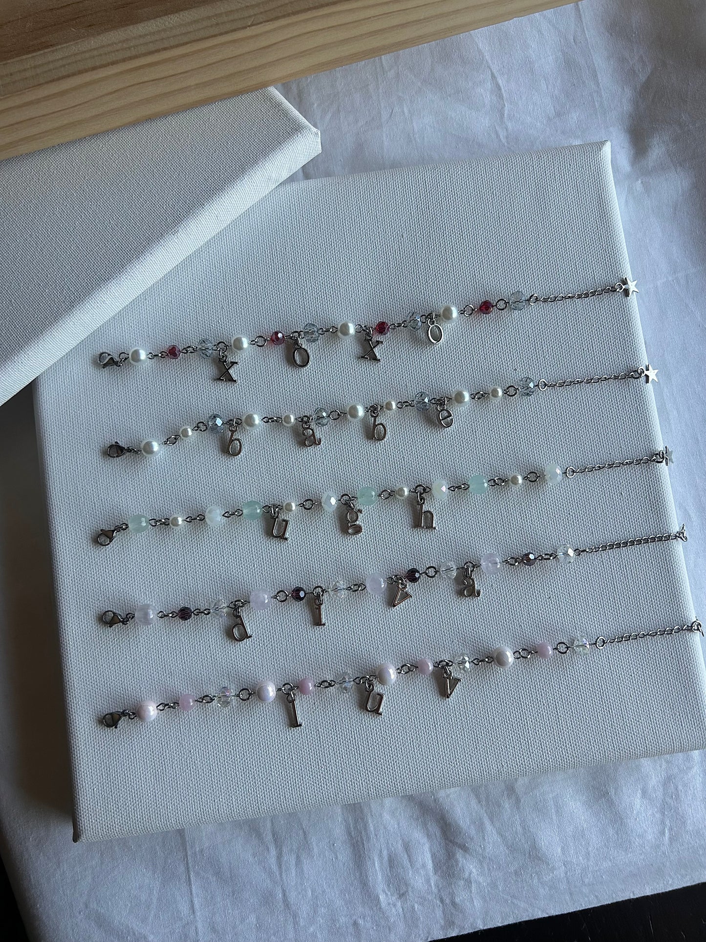 word charm bracelets!