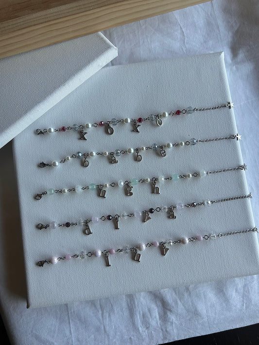 word charm bracelets!